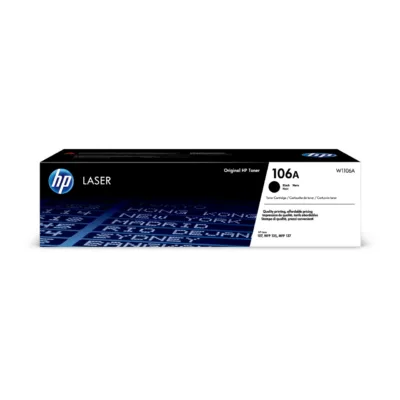 HP 106A W1106A must laser toonerkassett, 1000 lehte, originaal, sobib HP Laser 107/135/137 printeritele