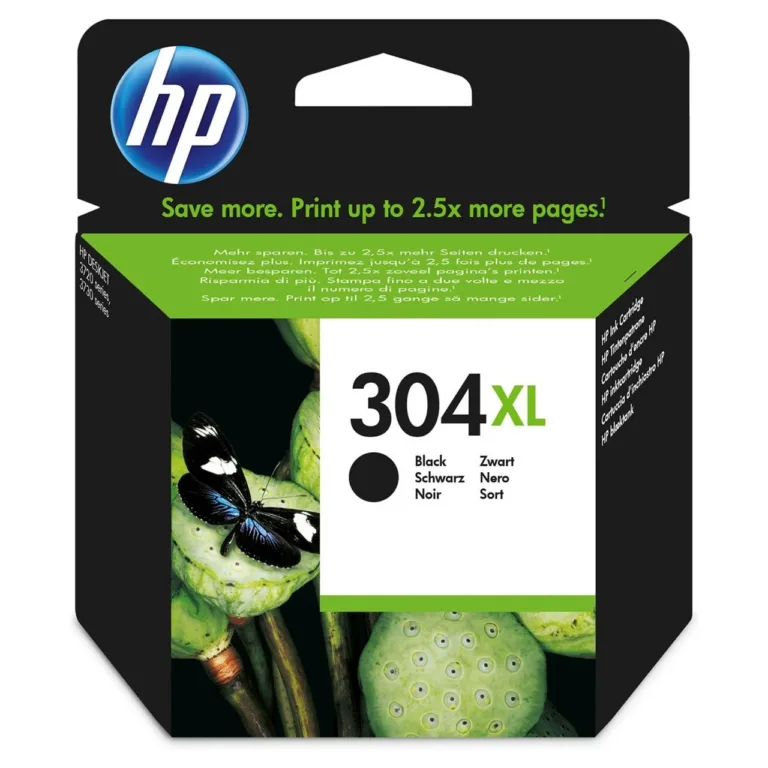 HP 304XL N9K08AE 5,5 ml must XL originaal tindikassett (pigment), kuni 300 lehele, HP DeskJet/Envy printeritele