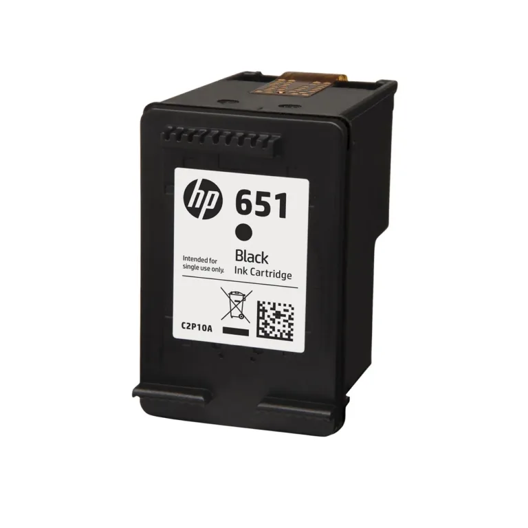 HP 651 C2P10AE originaalne must tindikassett, pigmenttindiga, 600 lehekülge HP tindiprinteritele