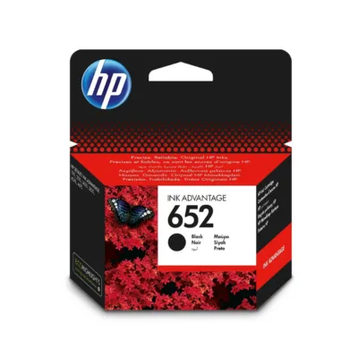 HP 652 F6V25AE originaalne must pigmenttindiga kassett koduprinterile, 1 tk