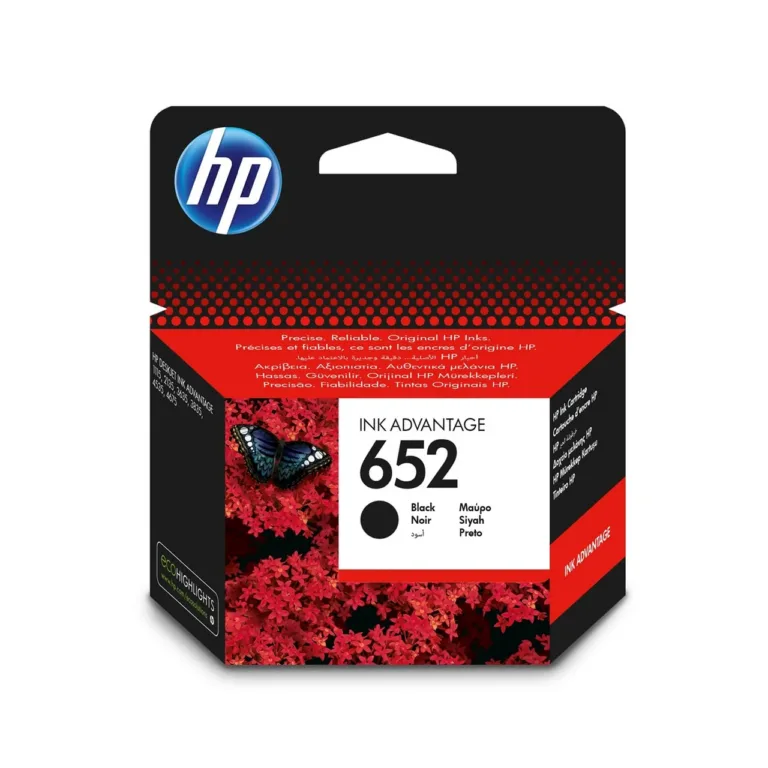 HP 652 F6V25AE originaalne must pigmenttindiga kassett koduprinterile, 1 tk