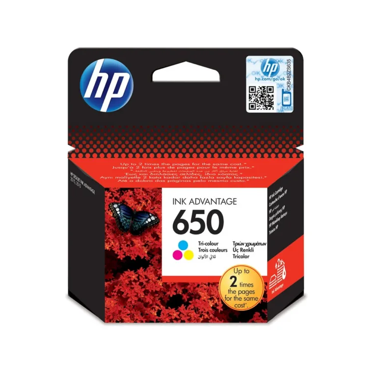 HP CZ102AE 650 originaalne kolmekomponentne tindikassett (tsüaan, magenta, kollane) tindiprinterile, 1 tk