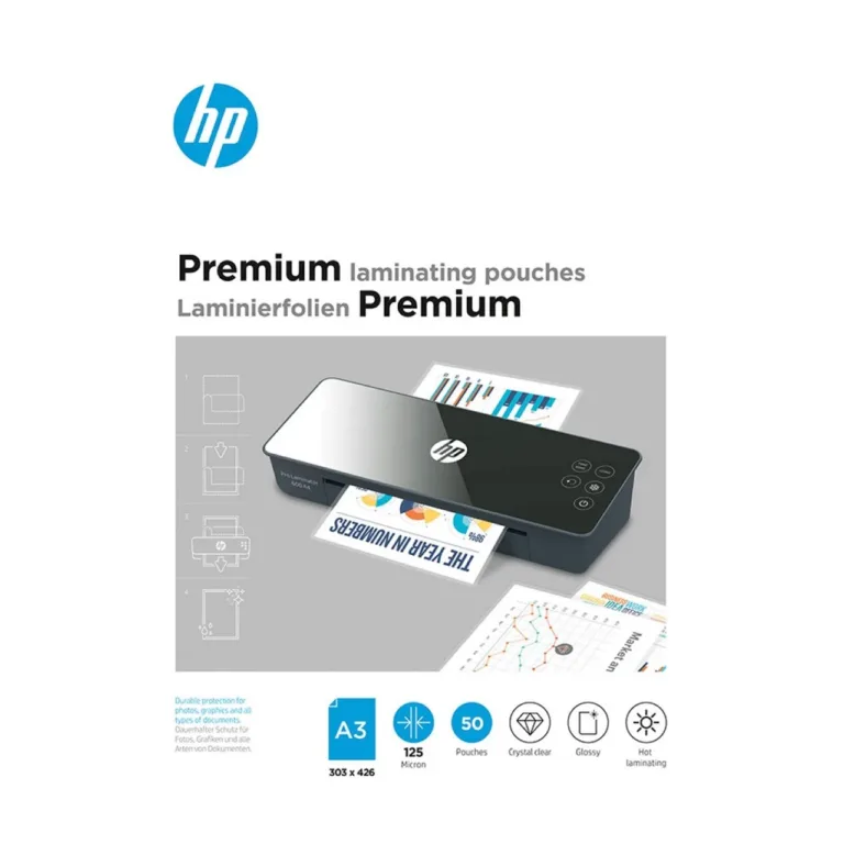 HP HPF9127A3125050 125 µm A3 lamineerimiskile, 50 tk pakis