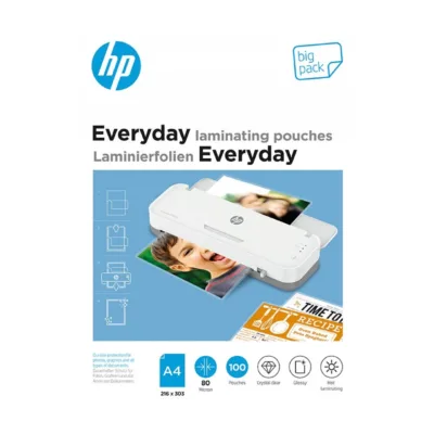 HP HPF9154A4080100 80 mikroni A4 lamineerimiskilede komplekt, 100 tk, kuumlamineerimiseks
