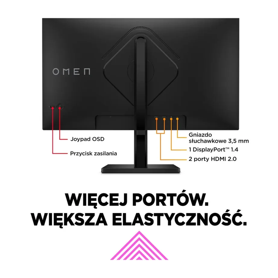 HP OMEN 27q 27″ QHD 165Hz IPS mängurimonitor, 1ms, FreeSync Premium, must, jalusega – 14
