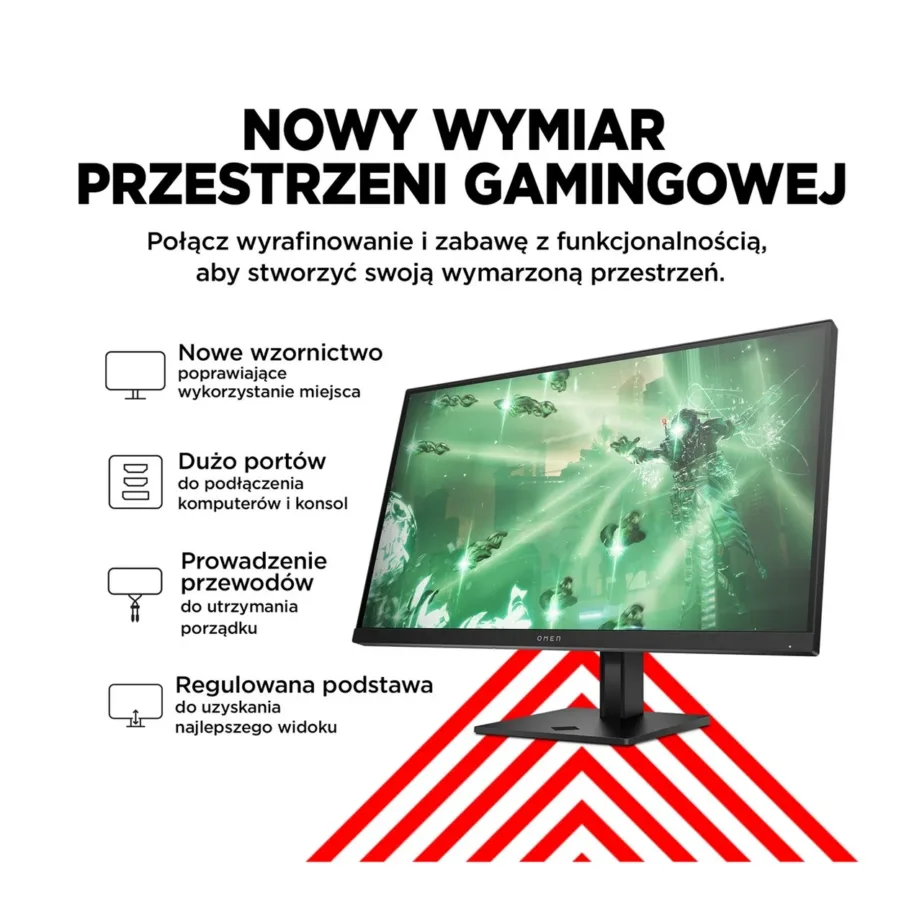 HP OMEN 27q 27″ QHD 165Hz IPS mängurimonitor, 1ms, FreeSync Premium, must, jalusega – 8