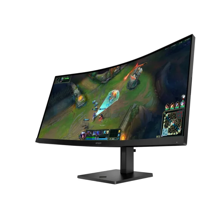 HP OMEN 34c G2 34-tolline 180Hz kumer WQHD mängurimonitor, VA-paneel, DisplayHDR400, FreeSync, 3440x1440, must