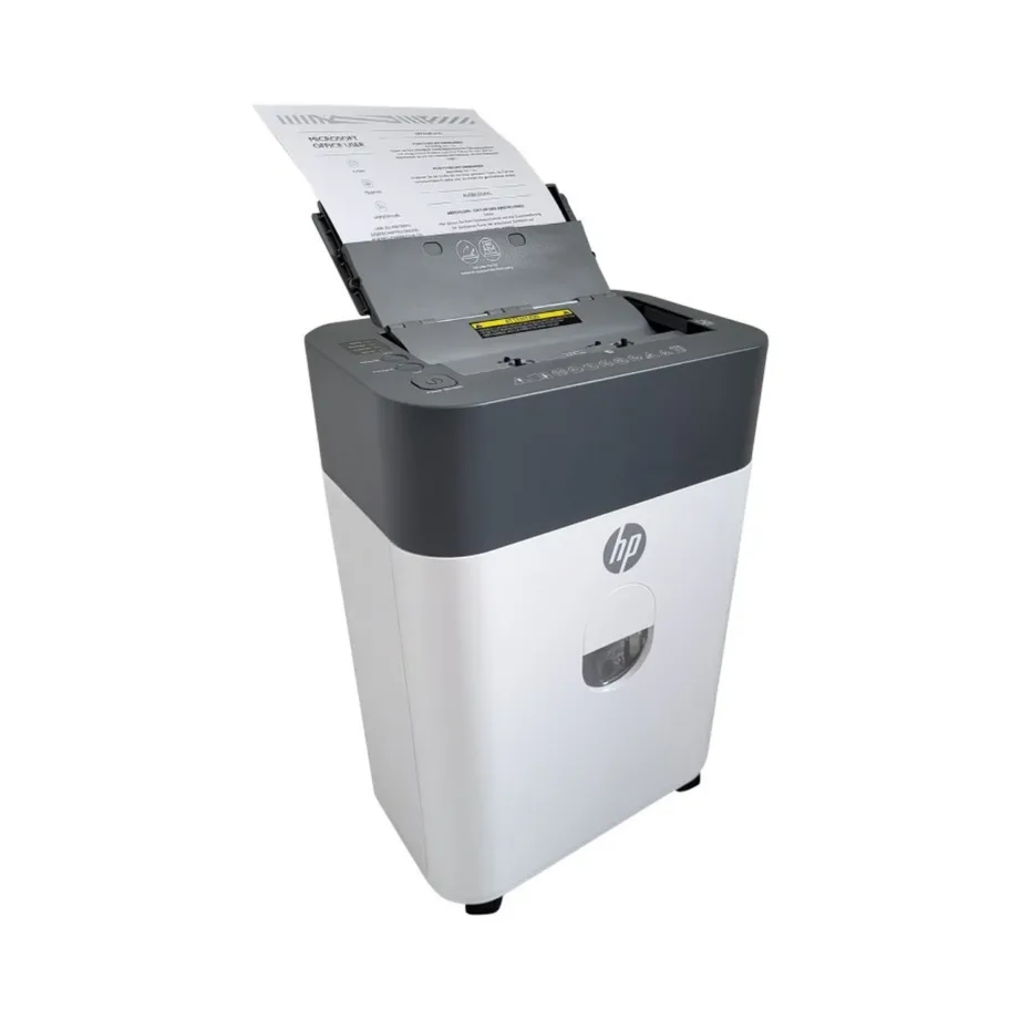 HP ONESHRED Auto 100CC 17L valge-hall mikrolõikega paberihunt, P-4, automaatse toitesöötjaga, 100 lehe hävitusvõime, 331x218x502 mm – 4