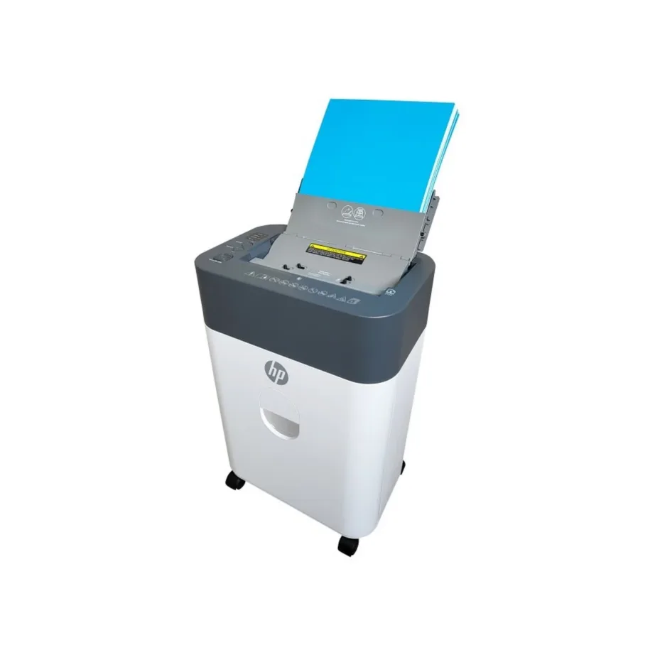 HP ONESHRED Auto 100CC 17L valge-hall mikrolõikega paberihunt, P-4, automaatse toitesöötjaga, 100 lehe hävitusvõime, 331x218x502 mm – 6