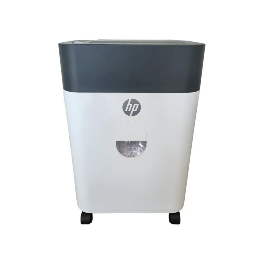 HP ONESHRED Auto 100CC 17L valge-hall mikrolõikega paberihunt, P-4, automaatse toitesöötjaga, 100 lehe hävitusvõime, 331x218x502 mm