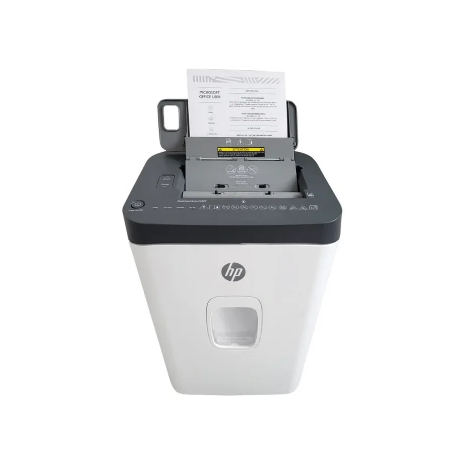 HP OneShred Auto 200CC 28L valge-hall mikro-lõikega paberihunt 200-lehe automaatsööt HPN2819200CCOF-05 P-4 turbetase – 3
