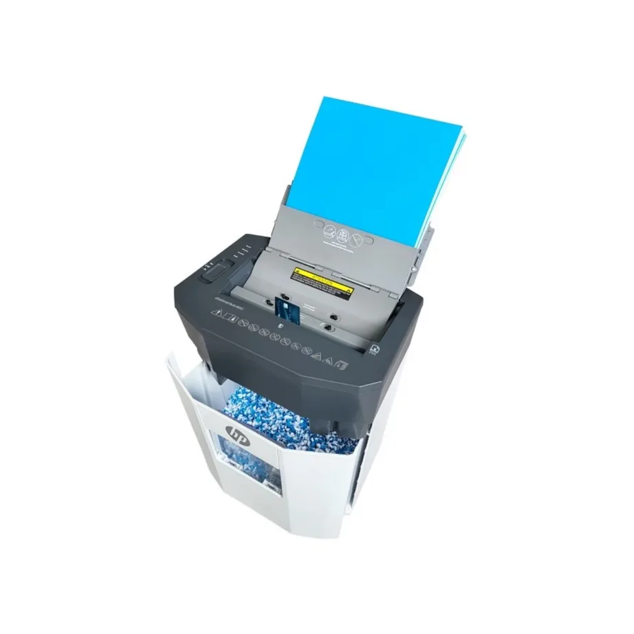 HP ONESHRED Auto 80CC 15L valge-hall P-4 mikrohakkur automaatse etteandega paberi- ja klambripurustaja (HPN281780CCOF-05, 80 lehte, 4,3×12 mm) - 10