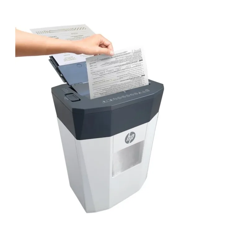 HP ONESHRED Auto 80CC 15L valge-hall P-4 mikrohakkur automaatse etteandega paberi- ja klambripurustaja (HPN281780CCOF-05, 80 lehte, 4,3x12 mm)