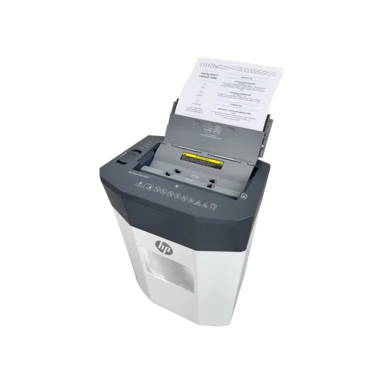 HP ONESHRED Auto 80CC 15L valge-hall P-4 mikrohakkur automaatse etteandega paberi- ja klambripurustaja (HPN281780CCOF-05, 80 lehte, 4,3x12 mm)