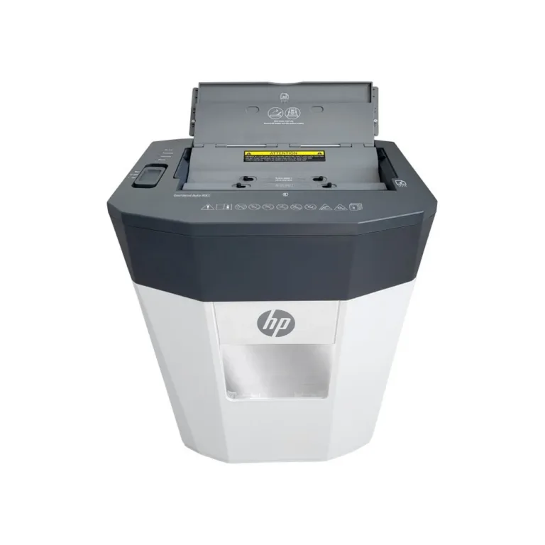 HP ONESHRED Auto 80CC 15L valge-hall P-4 mikrohakkur automaatse etteandega paberi- ja klambripurustaja (HPN281780CCOF-05, 80 lehte, 4,3x12 mm)