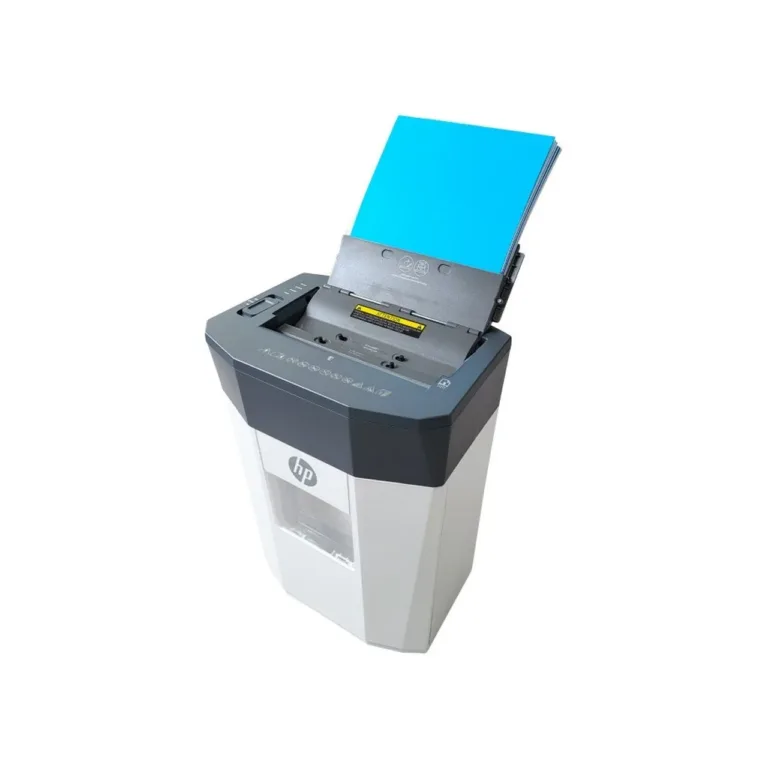 HP ONESHRED Auto 80CC 15L valge-hall P-4 mikrohakkur automaatse etteandega paberi- ja klambripurustaja (HPN281780CCOF-05, 80 lehte, 4,3x12 mm)