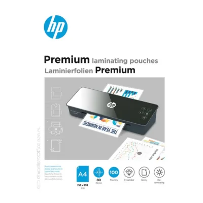 HP Premium HPF9123A4080100 100 tk A4 80 mikronit läbipaistev lamineerimiskile kuumlamineerimiseks