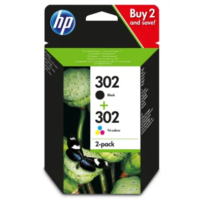 HP X4D37AE 302 must/kolmevärviline originaal tindikassettide 2-pakk (must+värviline, inkjet, DeskJet/Envy/OfficeJet printeritele)
