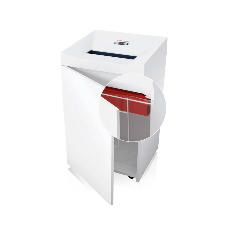 HSM Pure 630 130L 4,5×30 mm valge dokumendipurustaja 22-lehele, CD/kaartide lõikuriga – 4