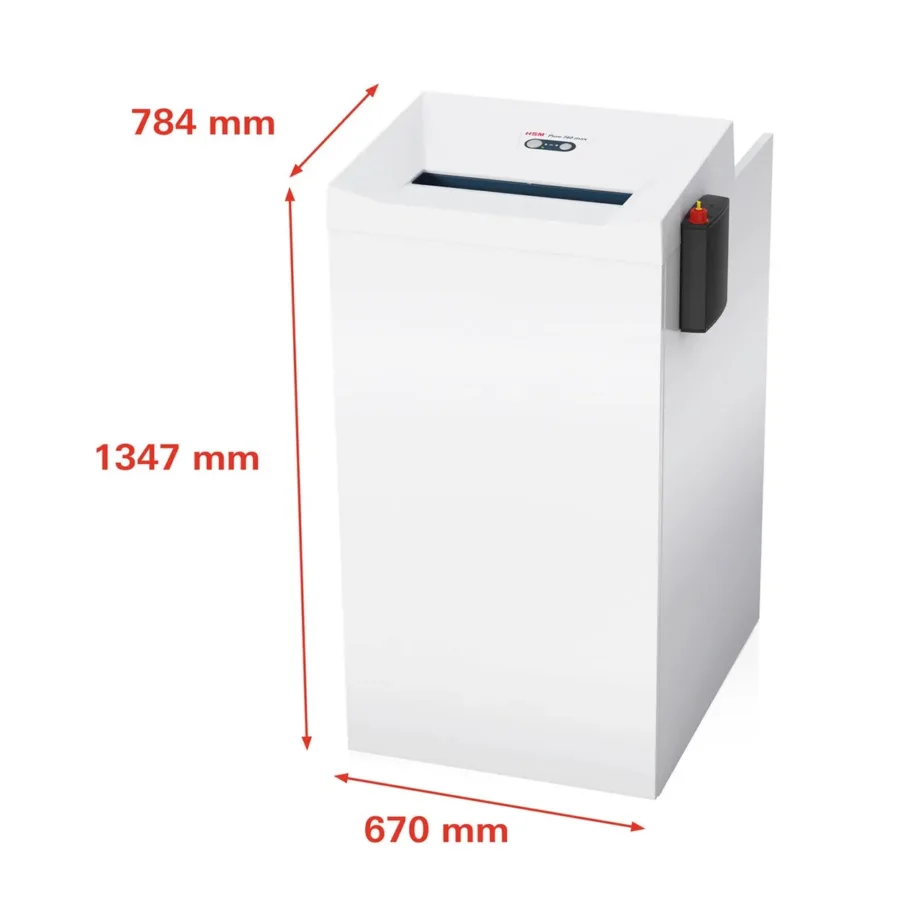 HSM Pure 740 max 240L 4,5×30 mm osakesteks lõikav valge paberi- ja klambripurustaja P-4, 40 cm töölaius – 3