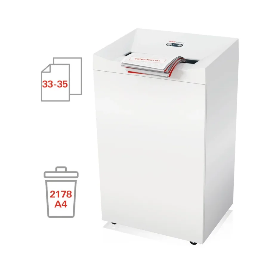 HSM Pure 940 165L valge osakesteks lõikav paberi- ja andmekandjapurustaja 3,9×40 mm, 35 lehte, 40 cm tööala – 4