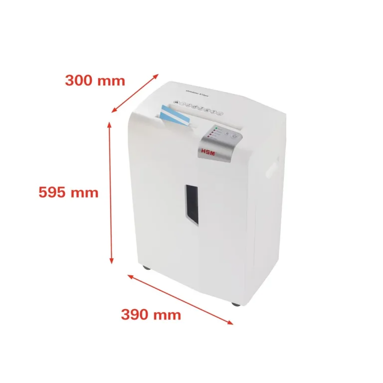 HSM shredstar X12pro 2x15 mm 26L valge dokumendipurustaja CD ja kaartide hävitamisega, 23 cm töölaius