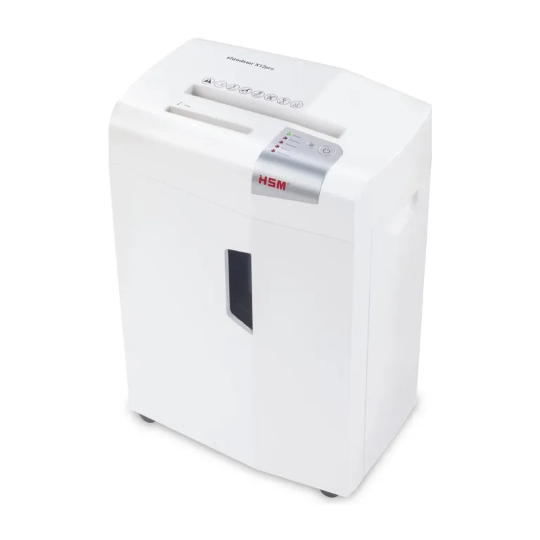 HSM shredstar X12pro 2x15 mm 26L valge dokumendipurustaja CD ja kaartide hävitamisega, 23 cm töölaius