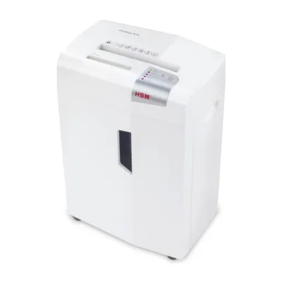 HSM shredstar X15 23 cm 16-leheline 4x37 mm osakesteks lõikav 26L ratastel dokumendipurustaja, CD ja kaartide hävitus, P-4 turbetase, hõbe/valge