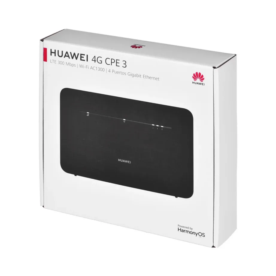 Huawei B535-232a must 4G LTE ruuter, 219x138x25,6 mm, Wi-Fi AC, 4 LAN-porti, sisemine antenn, 1 SIM-kaart – 4
