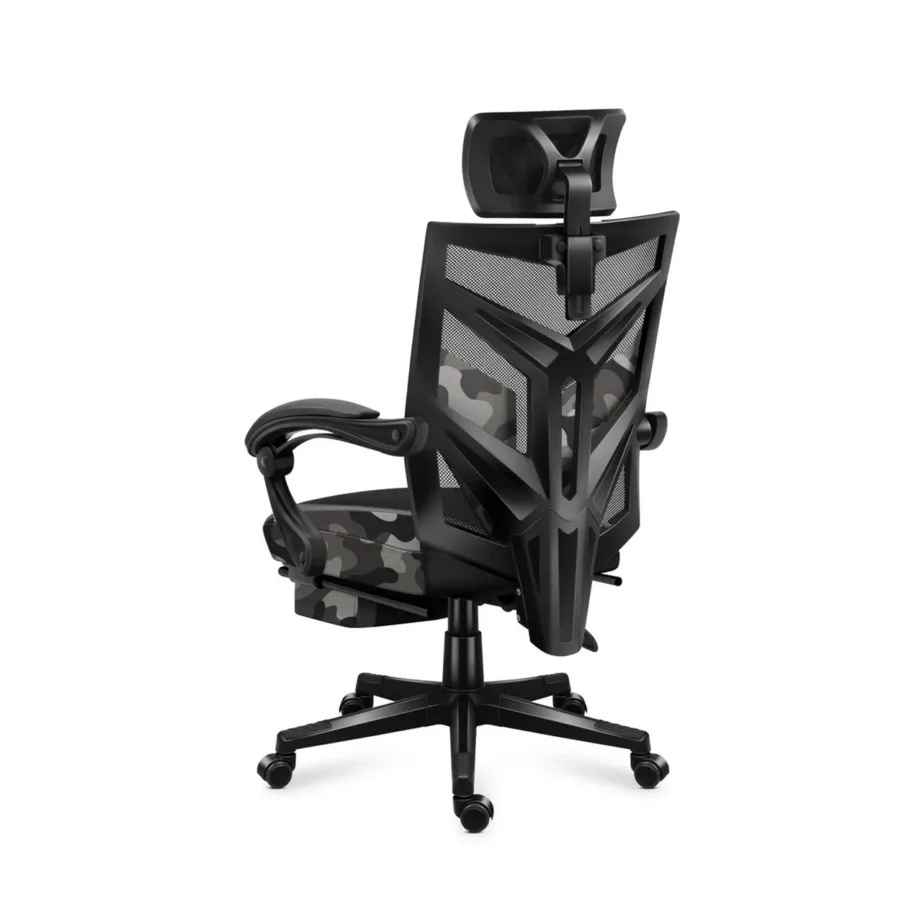 Huzaro Combat 5.0 Camo 61 cm lai, must/kamuflaaž võrgust mänguritool, pehmed käetoed, lamamisfunktsioon, jalatugi, kuni 140 kg – 5