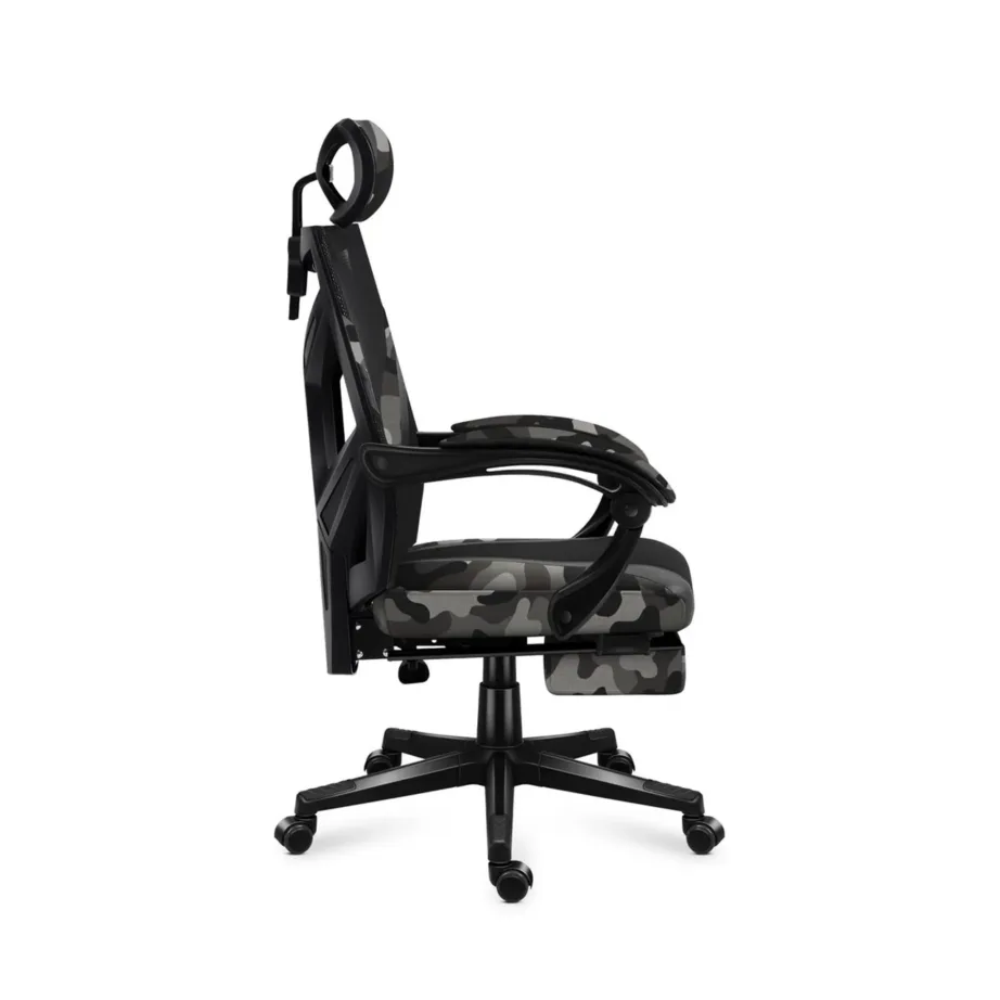 Huzaro Combat 5.0 Camo 61 cm lai, must/kamuflaaž võrgust mänguritool, pehmed käetoed, lamamisfunktsioon, jalatugi, kuni 140 kg – 10