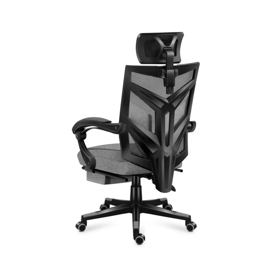 Huzaro Combat 5.0 Grey 67 cm laiune ergonoomiline mänguritool, nailonvõrgust seljatugi, peatoega, 140 kg kandevõimega, kallutatav, must-hall – 15