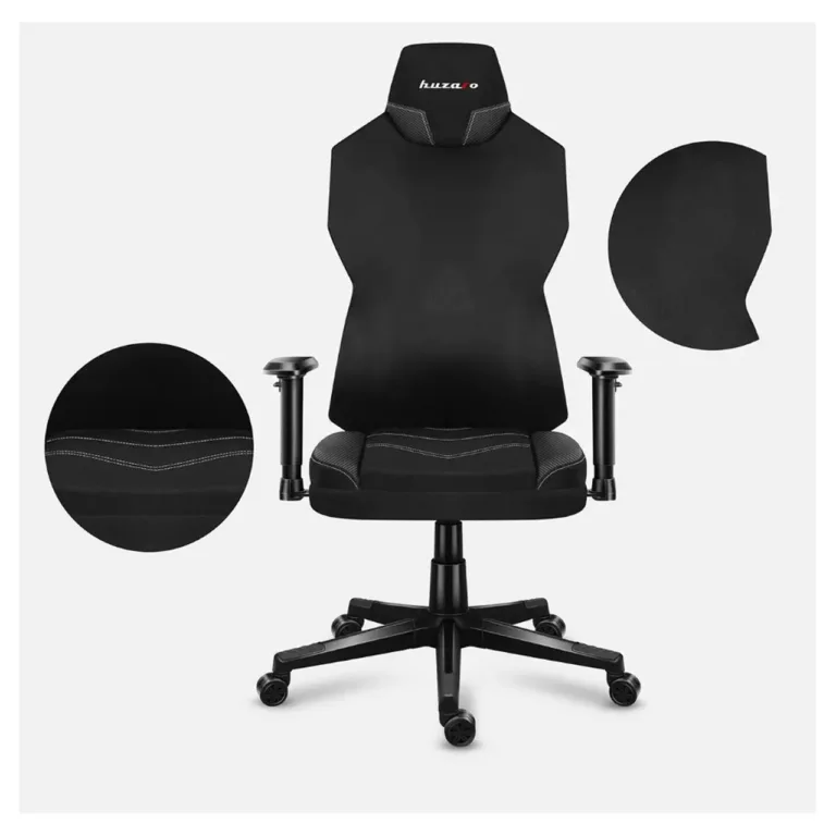 Huzaro Combat 6.2 Black RGB 48x70 cm võrgust ergonoomiline mänguritool, 140 kg kandevõimega, RGB valgustuse ja reguleeritavate käetugedega