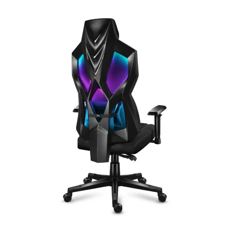 Huzaro Combat 6.2 Black RGB 48x70 cm võrgust ergonoomiline mänguritool, 140 kg kandevõimega, RGB valgustuse ja reguleeritavate käetugedega