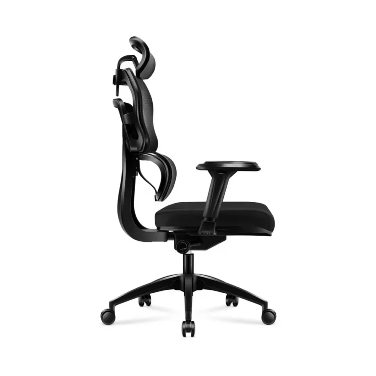 Huzaro Combat 7.0 must 66 cm laiune ergonoomiline mänguritool PU-nahk/mesh, 150 kg kandevõimega