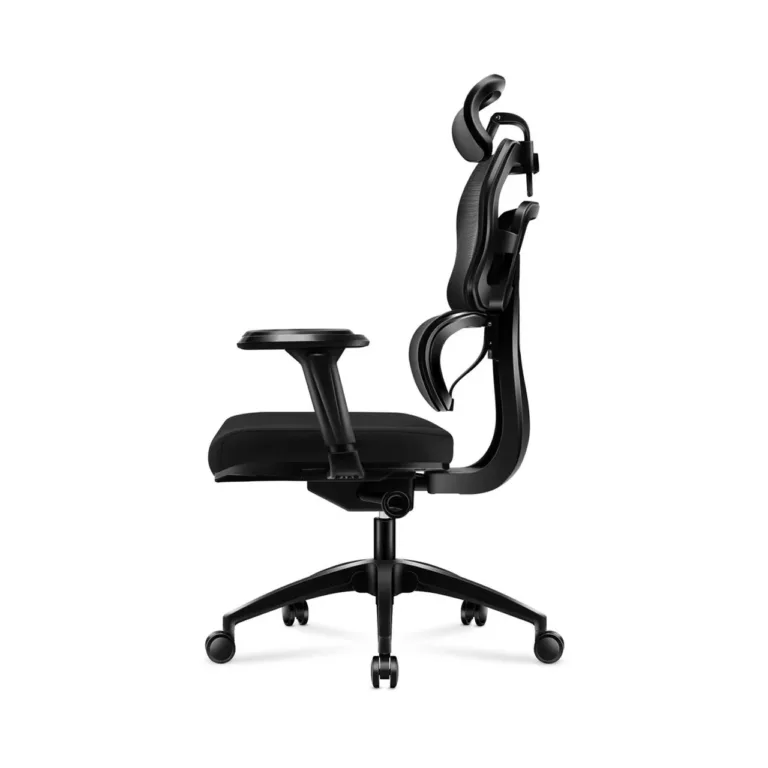 Huzaro Combat 7.0 must 66 cm laiune ergonoomiline mänguritool PU-nahk/mesh, 150 kg kandevõimega