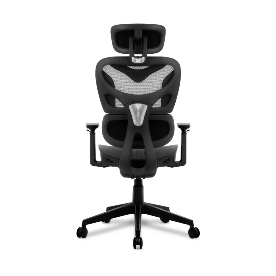 Huzaro Combat 8.0 Carbon 66 cm must ergonoomiline mänguritool, tekstiil–PU nahk, reguleeritav, 150 kg kandevõimega – 9