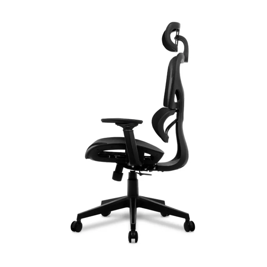 Huzaro Combat 8.0 Carbon 66 cm must ergonoomiline mänguritool, tekstiil–PU nahk, reguleeritav, 150 kg kandevõimega – 10
