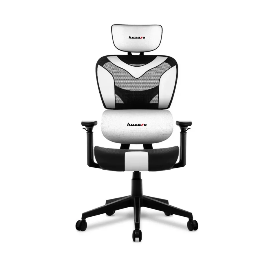 Huzaro Combat 8.0 White kangast-mänguritool, ergonoomiline, reguleeritav, must/valge, 125–133 cm, 150 kg – 7