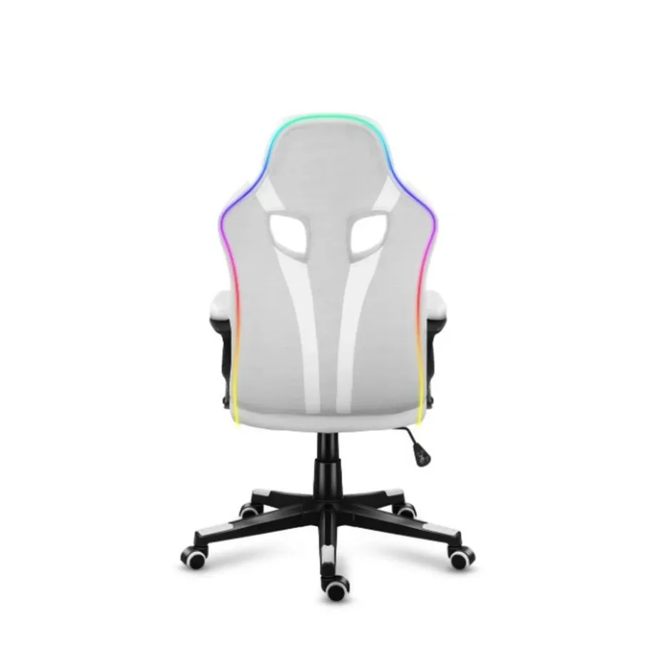 Huzaro Force 2.5 RGB White Mesh 68 cm valge kangast ergonoomiline gaming-tool, RGB valgustus, kõrguse reguleerimine, 130 kg kandevõime, pult kaasas – 6