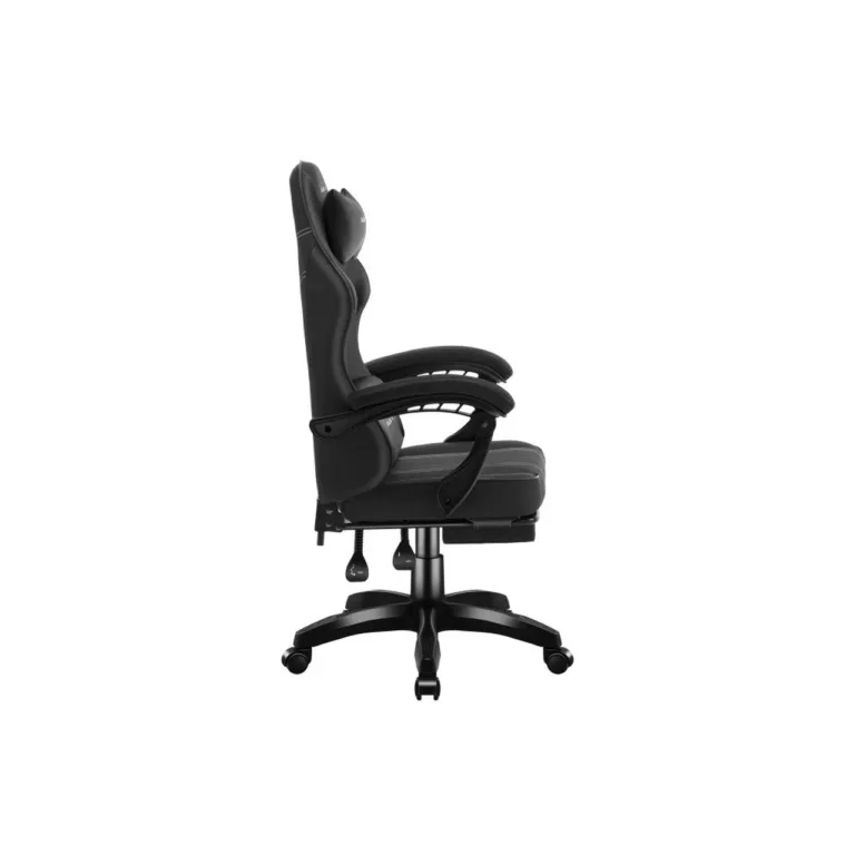 Huzaro Force 3.7 Carbon Black 60 cm laiune ergonoomiline must mänguritool nimmepadja ja peatoega