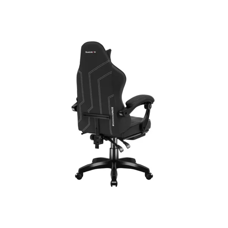 Huzaro Force 3.7 Carbon Black 60 cm laiune ergonoomiline must mänguritool nimmepadja ja peatoega