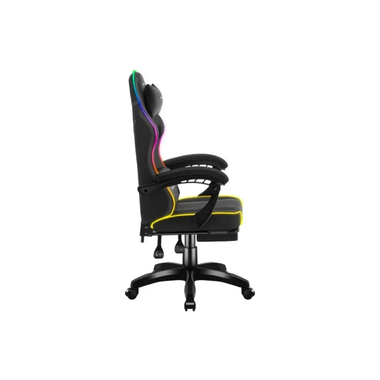 Huzaro Force 3.7 RGB Black 60 cm lai reguleeritav mänguritool valgustuse ja ergonoomilise disainiga