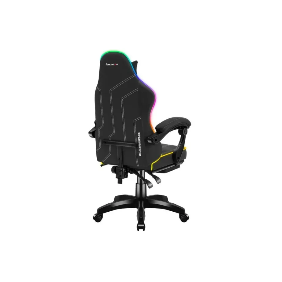 Huzaro Force 3.7 RGB Black 60 cm lai reguleeritav mänguritool valgustuse ja ergonoomilise disainiga – 4