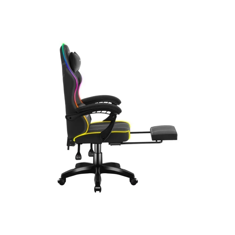 Huzaro Force 3.7 RGB Black 60 cm lai reguleeritav mänguritool valgustuse ja ergonoomilise disainiga – 6