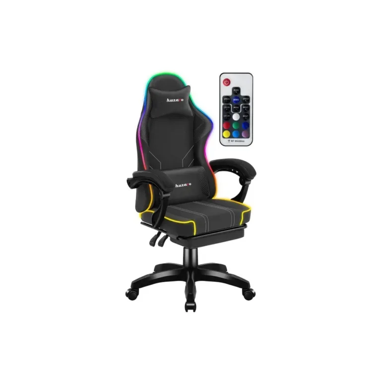 Huzaro Force 3.7 RGB Black 60 cm lai reguleeritav mänguritool valgustuse ja ergonoomilise disainiga