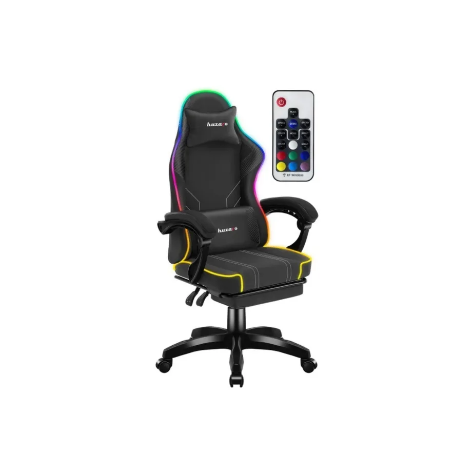 Huzaro Force 3.7 RGB Black 60 cm lai reguleeritav mänguritool valgustuse ja ergonoomilise disainiga – 7