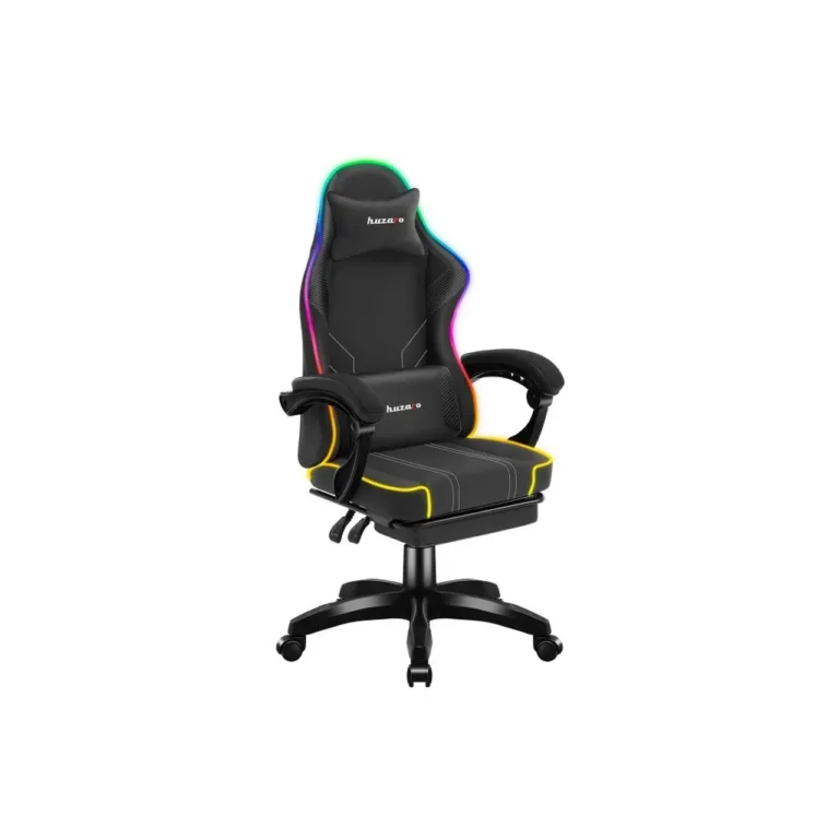 Huzaro Force 3.7 RGB Black 60 cm lai reguleeritav mänguritool valgustuse ja ergonoomilise disainiga
