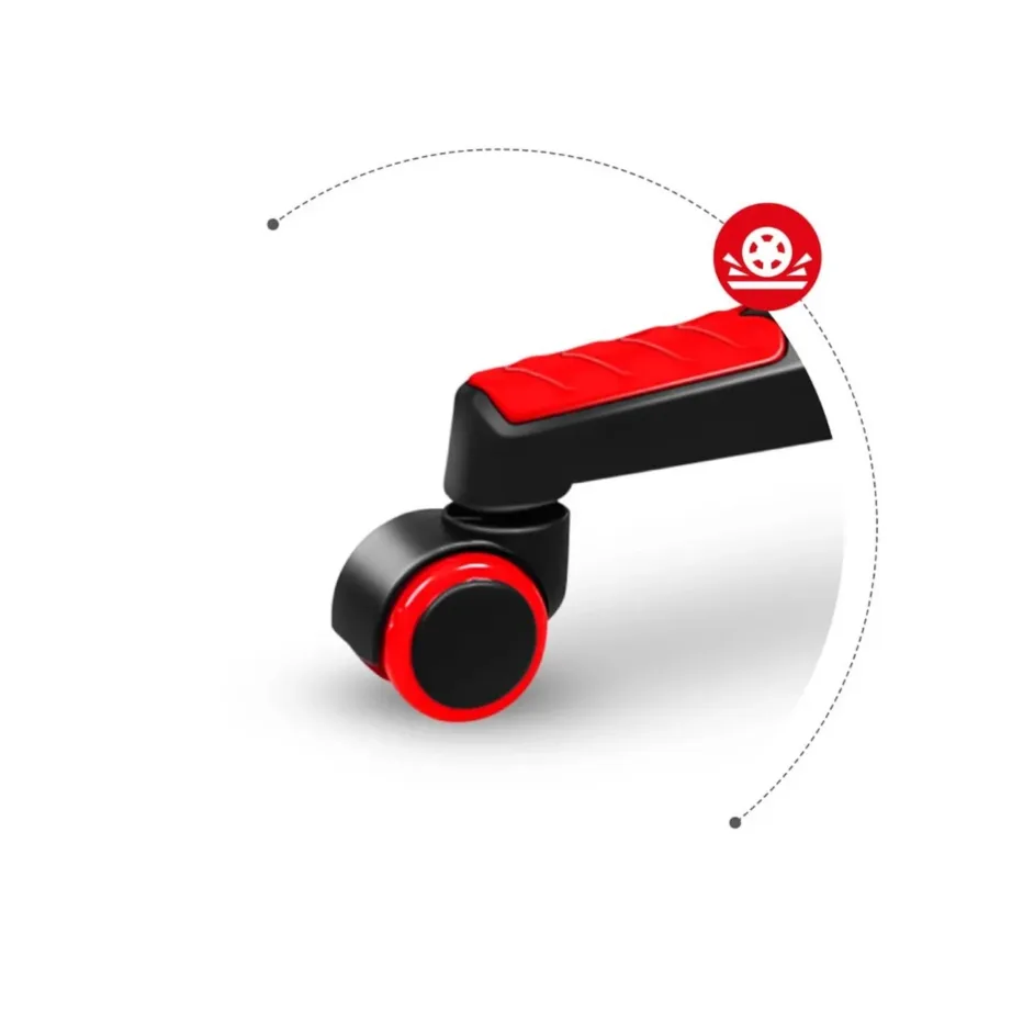 Huzaro Force 4.4 71 cm punane/must ergonoomiline võrgust kangaga gaming-tool, 130 kg, peatoe ja nimmetoega - 8