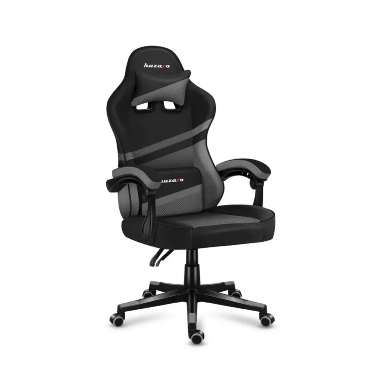 Huzaro Force 4.4 hall võrkriidest mänguritool 71x71x115–125 cm, ergonoomiline, reguleeritav kõrgus, pehmed käetoed, kaela- ja nimmepadjad, kandevõime 130 kg